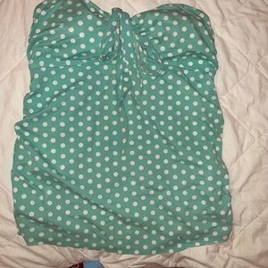 Polka Dot Maternity Tankini Bathing Suit Top